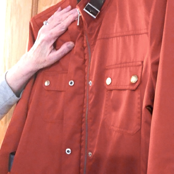 Calvin Klein Rain Coat - Jacket - Burnt Orange - Windbreaker - Medium - Picture 10 of 16